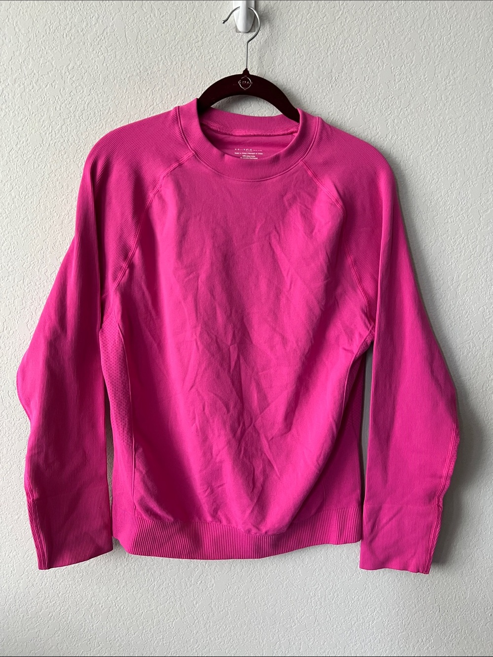 Halfdays Johnson Seamless Top Long Sleeve Pink Size 1X